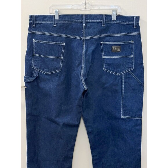 KEY Brand Mens Carpenter Pants Blue Denim Jeans Size W44 x L32 - Picture 1 of 12